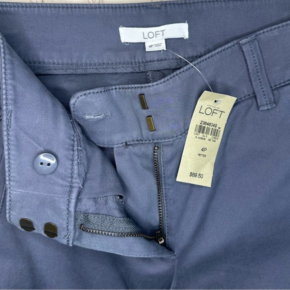 LOFT Gray Straight Leg Pants Size 4P - Picture 4 of 4